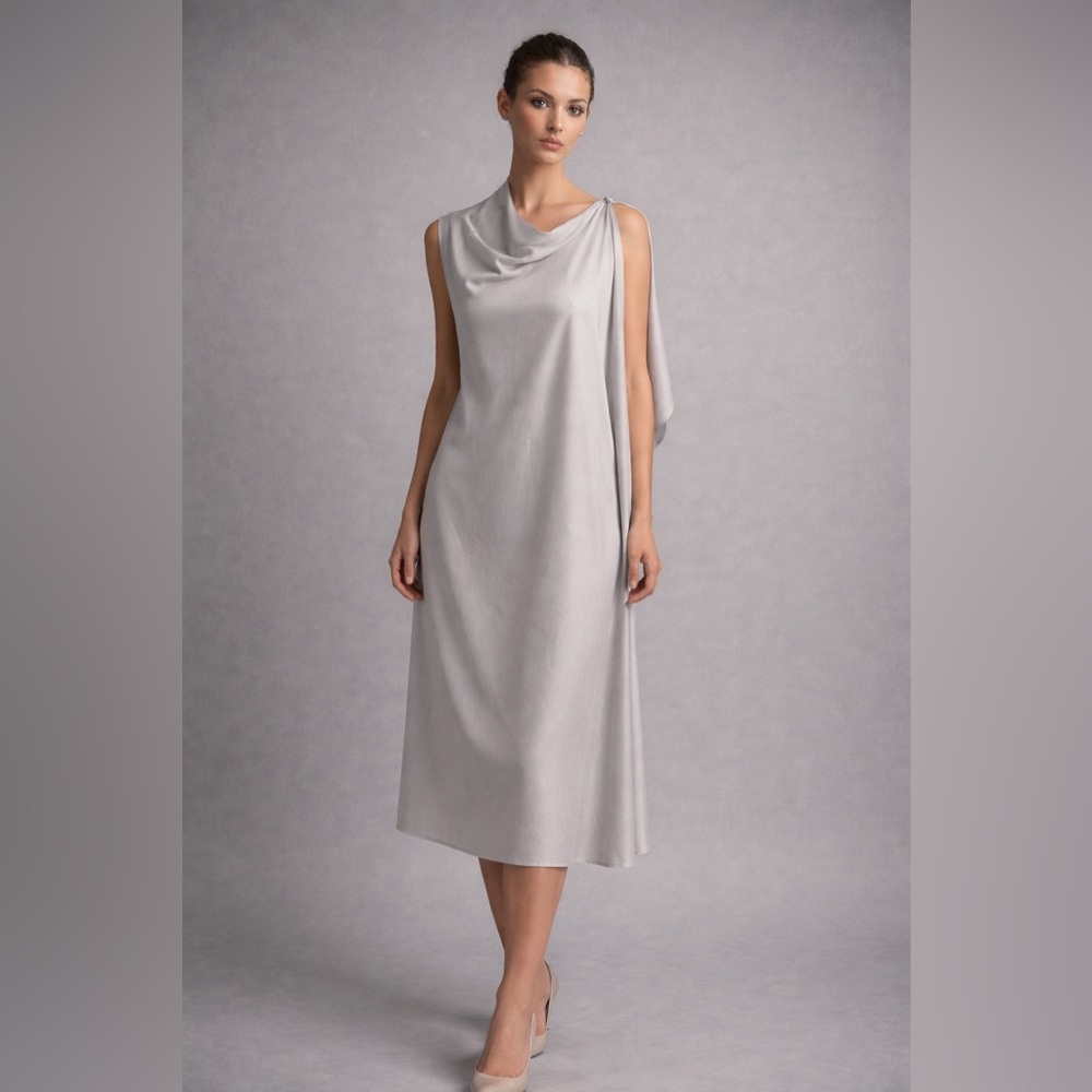 BGL silver dramatic elegant sleeveless formal dress EU 44 / US 12